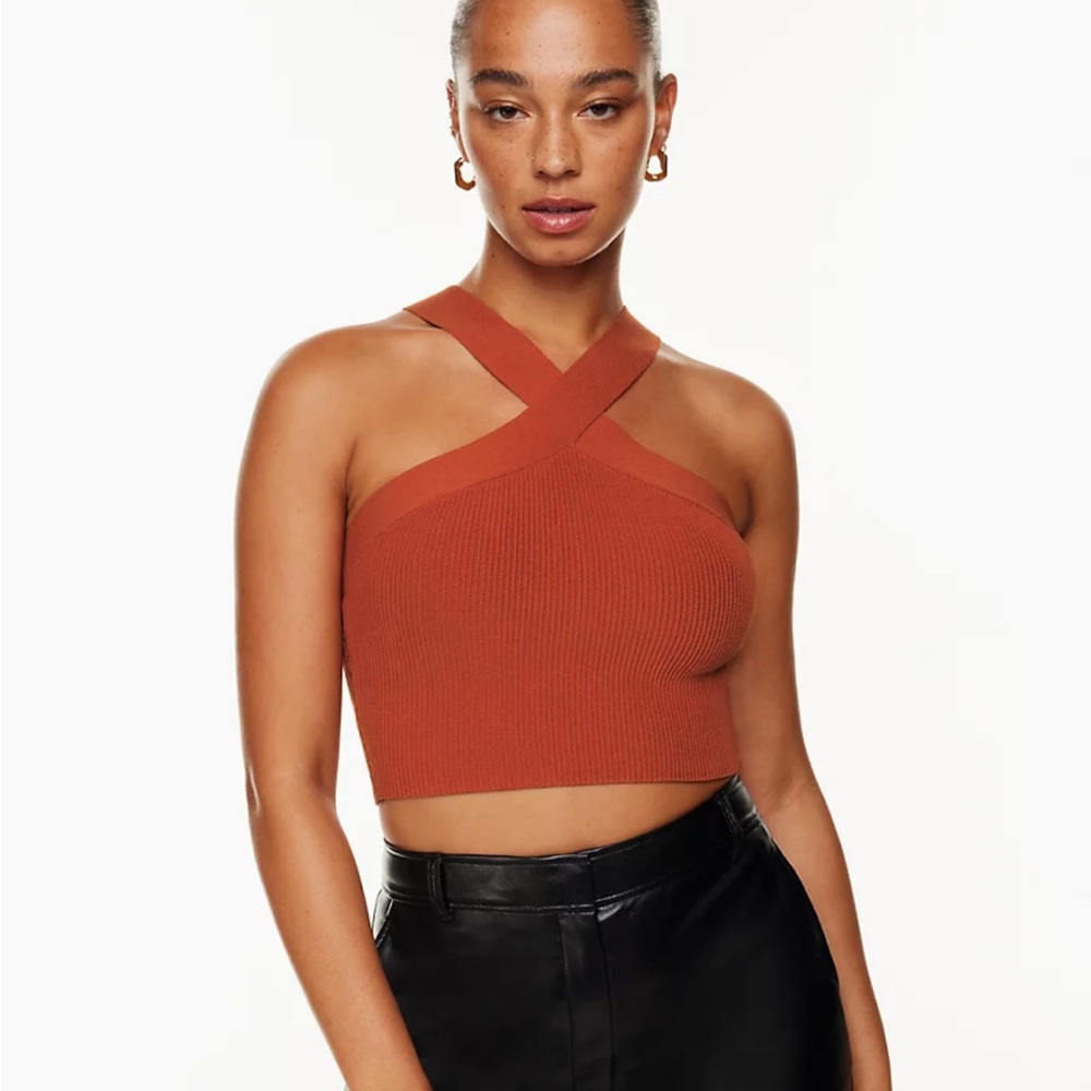 Aritzia sculpt knit cropped tank